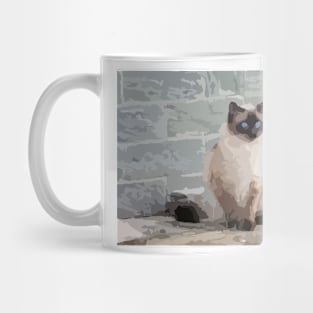 Siamese Cat Digital Painting Mug